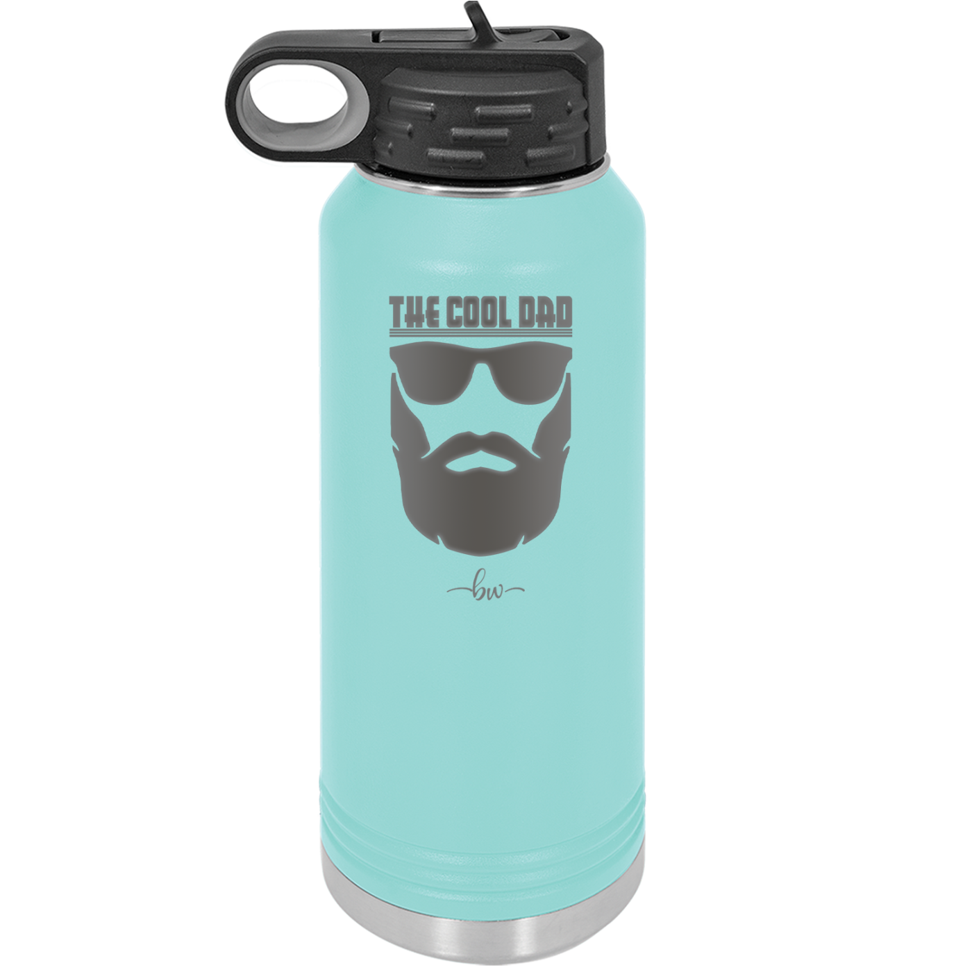 The Cool Dad Sunglasses with Beard - Laser Engraved Stainless Steel Drinkware - 2045 -