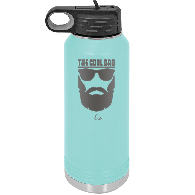 The Cool Dad Sunglasses with Beard - Laser Engraved Stainless Steel Drinkware - 2045 -