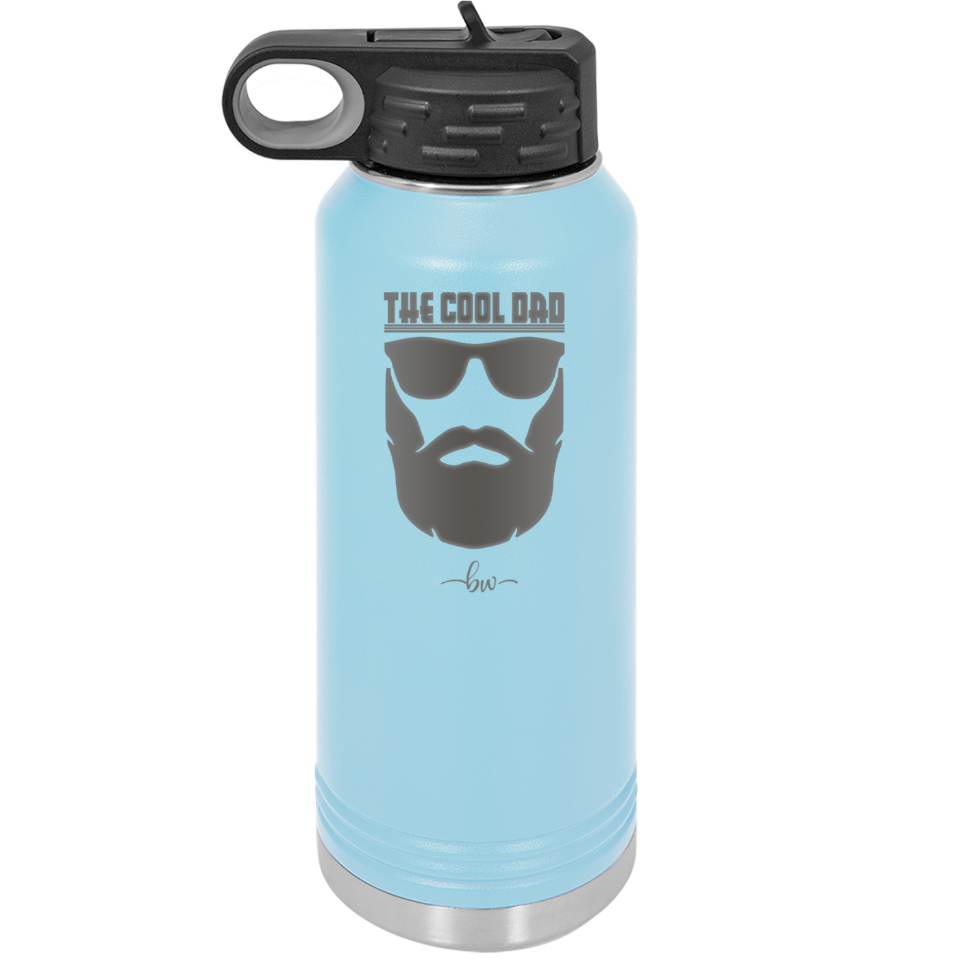 The Cool Dad Sunglasses with Beard - Laser Engraved Stainless Steel Drinkware - 2045 -