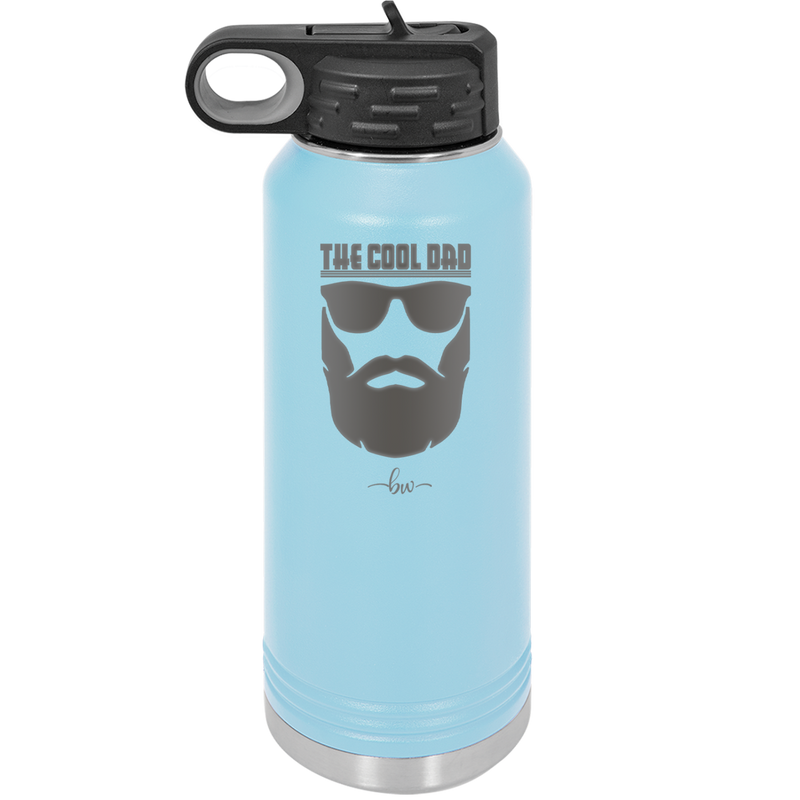The Cool Dad Sunglasses with Beard - Laser Engraved Stainless Steel Drinkware - 2045 -