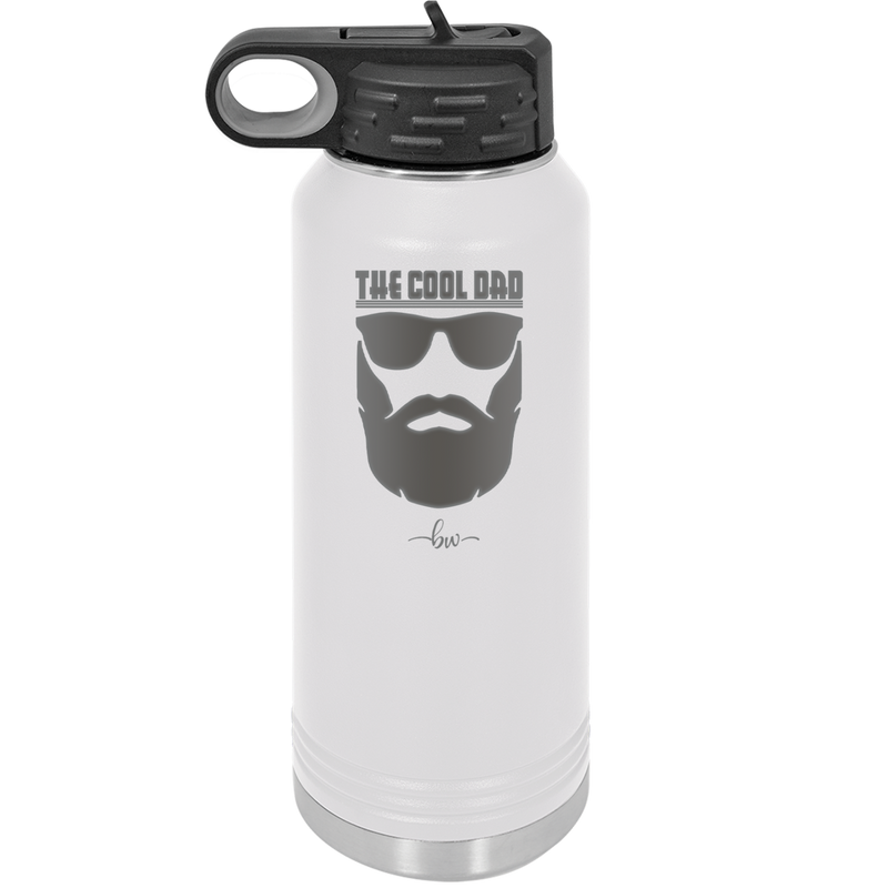 The Cool Dad Sunglasses with Beard - Laser Engraved Stainless Steel Drinkware - 2045 -