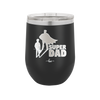 Super Dad with Cape Silhouette - Laser Engraved Stainless Steel Drinkware - 2046 -