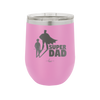 Super Dad with Cape Silhouette - Laser Engraved Stainless Steel Drinkware - 2046 -