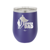 Super Dad with Cape Silhouette - Laser Engraved Stainless Steel Drinkware - 2046 -