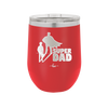 Super Dad with Cape Silhouette - Laser Engraved Stainless Steel Drinkware - 2046 -