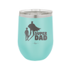Super Dad with Cape Silhouette - Laser Engraved Stainless Steel Drinkware - 2046 -