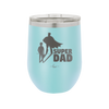 Super Dad with Cape Silhouette - Laser Engraved Stainless Steel Drinkware - 2046 -