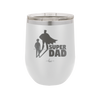 Super Dad with Cape Silhouette - Laser Engraved Stainless Steel Drinkware - 2046 -