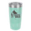 Super Dad with Cape Silhouette - Laser Engraved Stainless Steel Drinkware - 2046 -