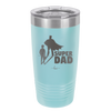 Super Dad with Cape Silhouette - Laser Engraved Stainless Steel Drinkware - 2046 -