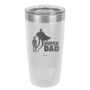 Super Dad with Cape Silhouette - Laser Engraved Stainless Steel Drinkware - 2046 -