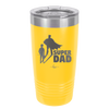 Super Dad with Cape Silhouette - Laser Engraved Stainless Steel Drinkware - 2046 -