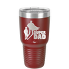 Super Dad with Cape Silhouette - Laser Engraved Stainless Steel Drinkware - 2046 -