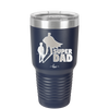 Super Dad with Cape Silhouette - Laser Engraved Stainless Steel Drinkware - 2046 -