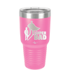 Super Dad with Cape Silhouette - Laser Engraved Stainless Steel Drinkware - 2046 -