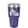 Super Dad with Cape Silhouette - Laser Engraved Stainless Steel Drinkware - 2046 -
