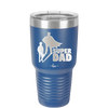 Super Dad with Cape Silhouette - Laser Engraved Stainless Steel Drinkware - 2046 -