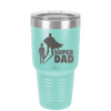 Super Dad with Cape Silhouette - Laser Engraved Stainless Steel Drinkware - 2046 -