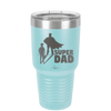 Super Dad with Cape Silhouette - Laser Engraved Stainless Steel Drinkware - 2046 -