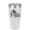 Super Dad with Cape Silhouette - Laser Engraved Stainless Steel Drinkware - 2046 -