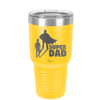 Super Dad with Cape Silhouette - Laser Engraved Stainless Steel Drinkware - 2046 -