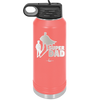 Super Dad with Cape Silhouette - Laser Engraved Stainless Steel Drinkware - 2046 -