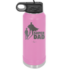 Super Dad with Cape Silhouette - Laser Engraved Stainless Steel Drinkware - 2046 -