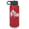 Super Dad with Cape Silhouette - Laser Engraved Stainless Steel Drinkware - 2046 -