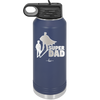 Super Dad with Cape Silhouette - Laser Engraved Stainless Steel Drinkware - 2046 -