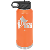 Super Dad with Cape Silhouette - Laser Engraved Stainless Steel Drinkware - 2046 -
