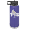 Super Dad with Cape Silhouette - Laser Engraved Stainless Steel Drinkware - 2046 -