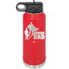 Super Dad with Cape Silhouette - Laser Engraved Stainless Steel Drinkware - 2046 -