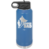 Super Dad with Cape Silhouette - Laser Engraved Stainless Steel Drinkware - 2046 -