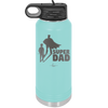 Super Dad with Cape Silhouette - Laser Engraved Stainless Steel Drinkware - 2046 -