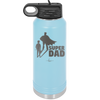 Super Dad with Cape Silhouette - Laser Engraved Stainless Steel Drinkware - 2046 -