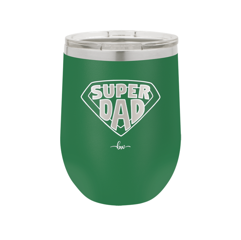 Super Dad with Shield Symbol - Laser Engraved Stainless Steel Drinkware - 2047 -