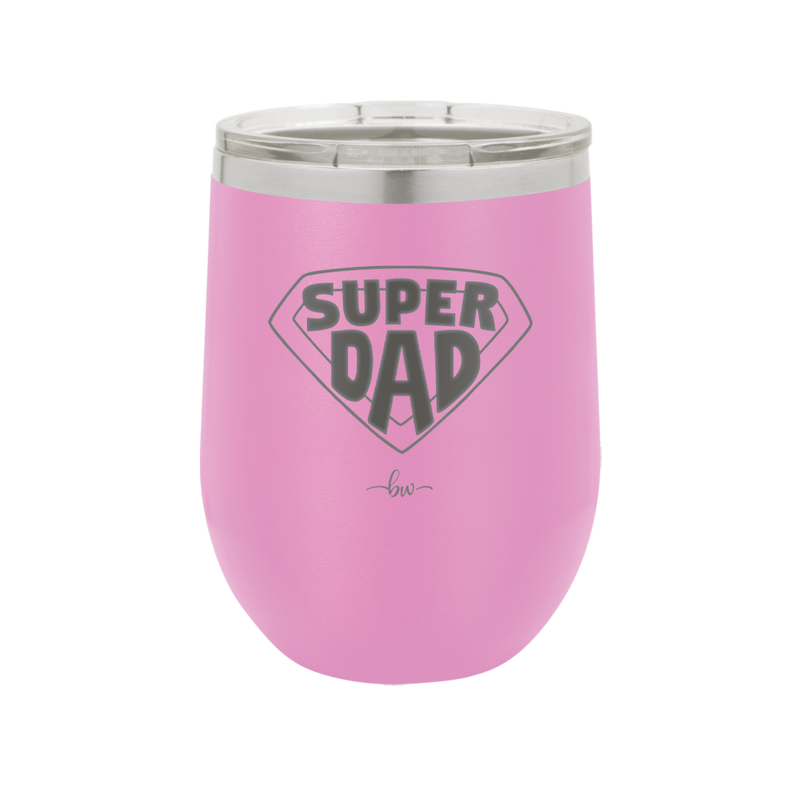 Super Dad with Shield Symbol - Laser Engraved Stainless Steel Drinkware - 2047 -