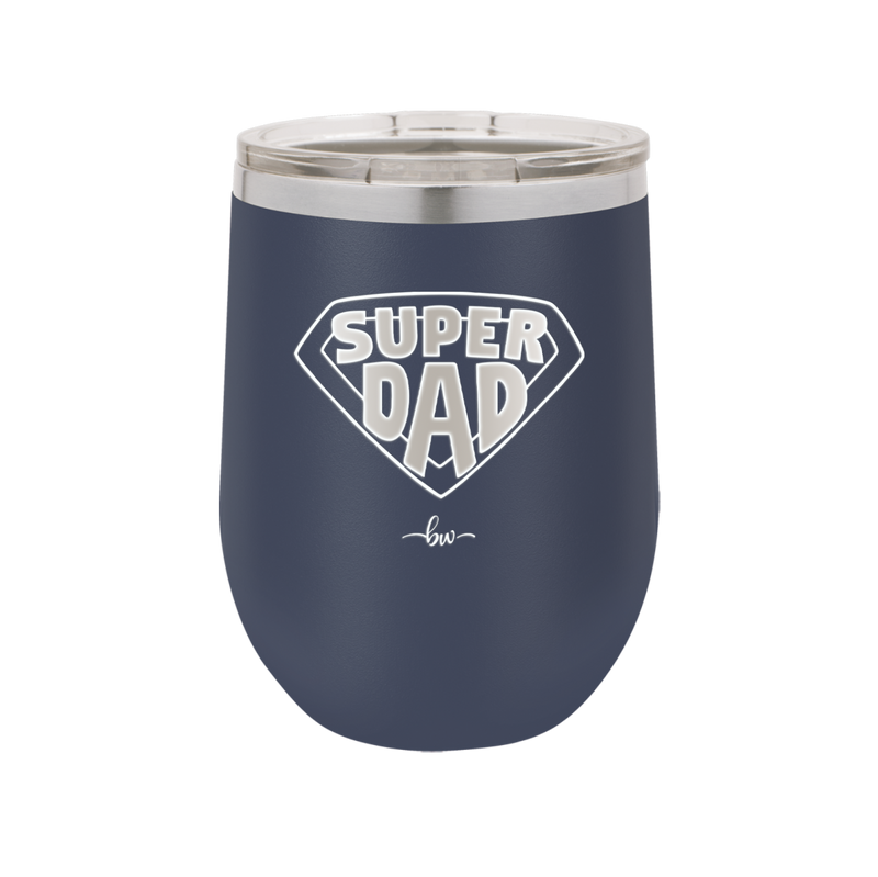 Super Dad with Shield Symbol - Laser Engraved Stainless Steel Drinkware - 2047 -