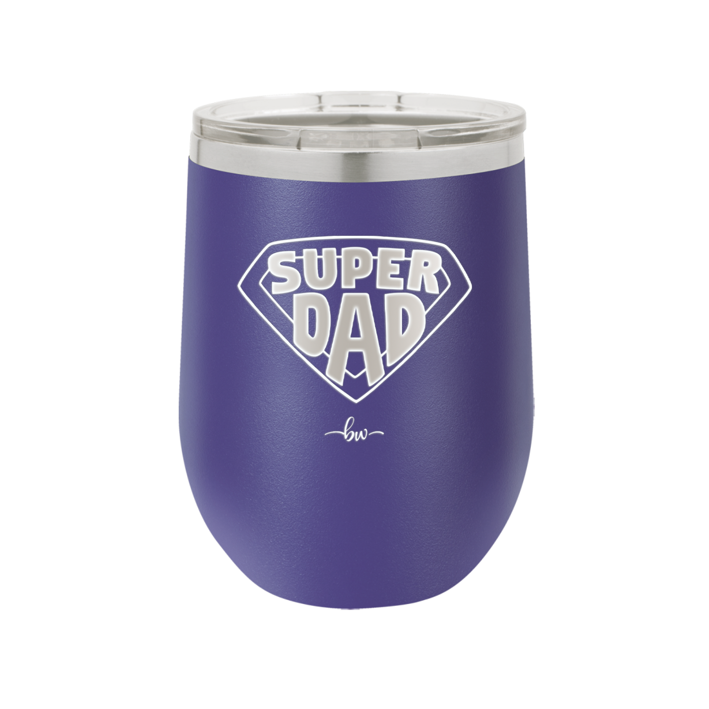 Super Dad with Shield Symbol - Laser Engraved Stainless Steel Drinkware - 2047 -