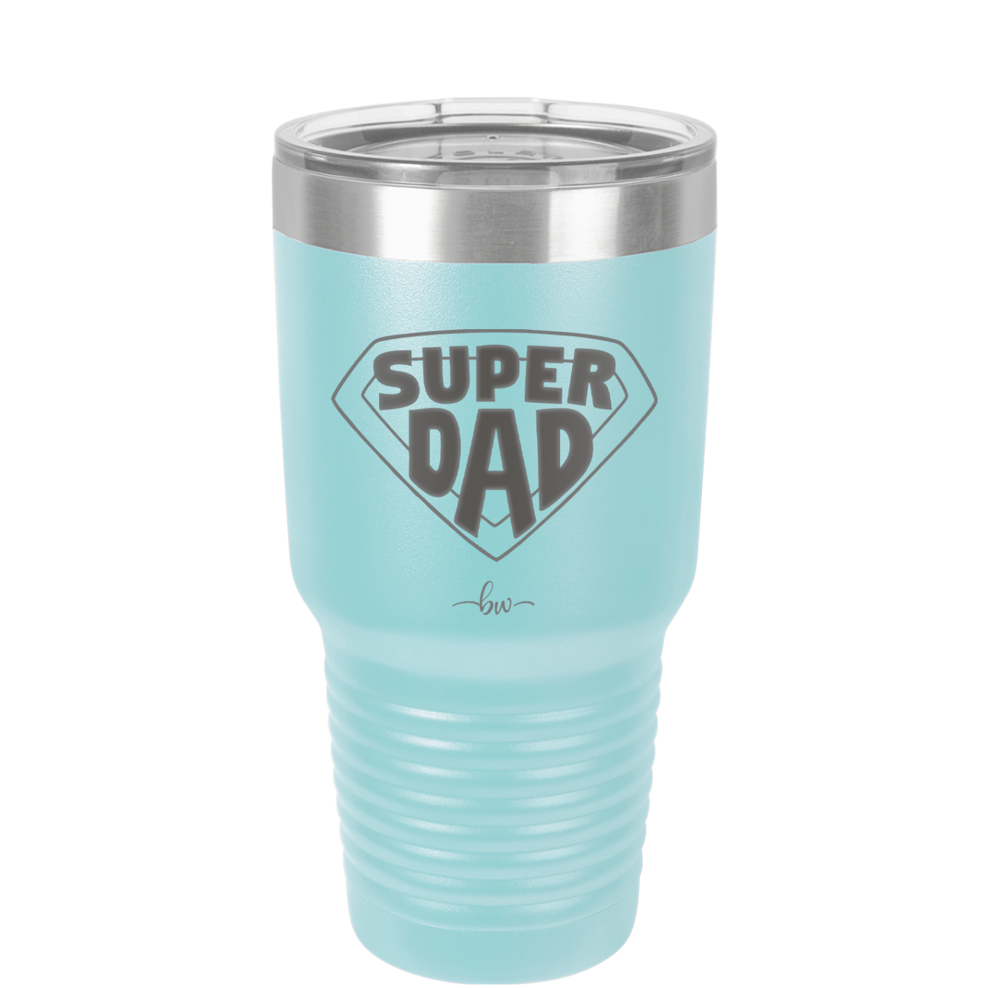 Super Dad with Shield Symbol - Laser Engraved Stainless Steel Drinkware - 2047 -