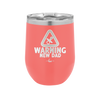 Warning New Dad - Laser Engraved Stainless Steel Drinkware - 2051 -