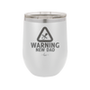 Warning New Dad - Laser Engraved Stainless Steel Drinkware - 2051 -