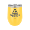 Warning New Dad - Laser Engraved Stainless Steel Drinkware - 2051 -