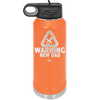 Warning New Dad - Laser Engraved Stainless Steel Drinkware - 2051 -