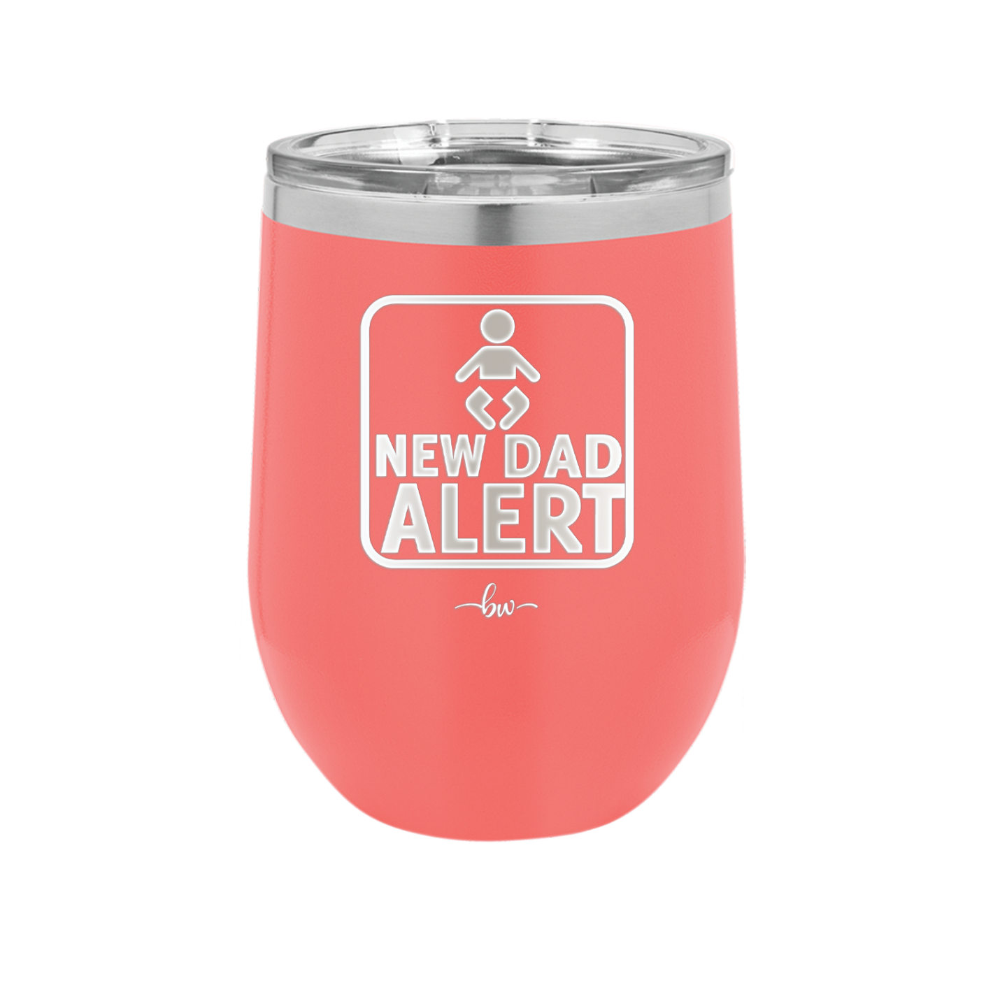 New Dad Alert - Laser Engraved Stainless Steel Drinkware - 2052 -