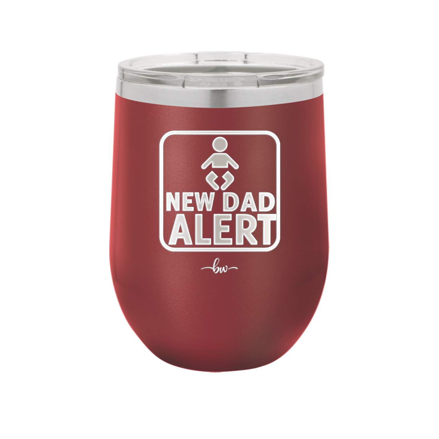 New Dad Alert - Laser Engraved Stainless Steel Drinkware - 2052 -