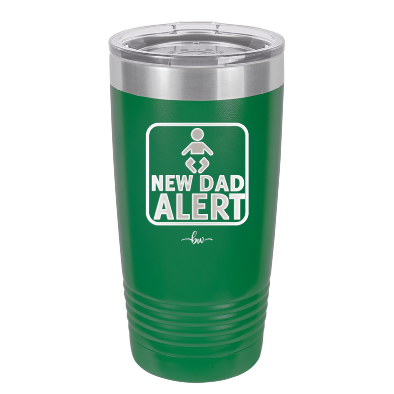 New Dad Alert - Laser Engraved Stainless Steel Drinkware - 2052 -