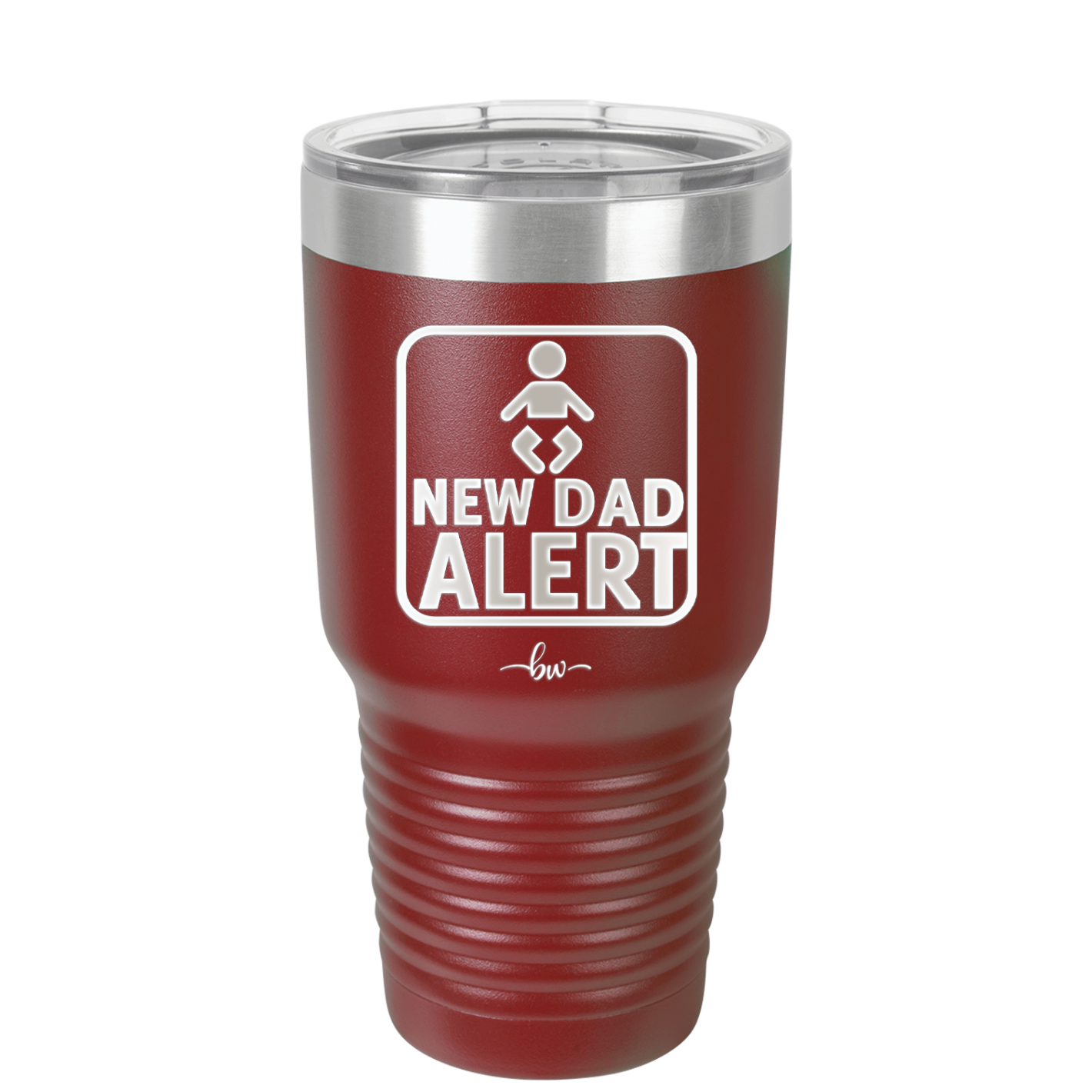 New Dad Alert - Laser Engraved Stainless Steel Drinkware - 2052 -