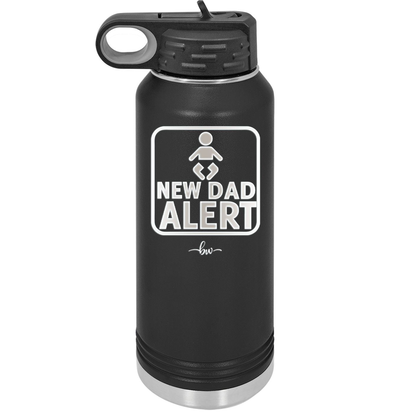 New Dad Alert - Laser Engraved Stainless Steel Drinkware - 2052 -