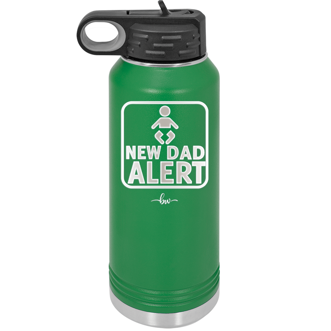 New Dad Alert - Laser Engraved Stainless Steel Drinkware - 2052 -